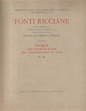 Seller image for Fonti Ricciane . Storia dell''introduzione del Cristianesimo in Cina.' for sale by DRBOOKS