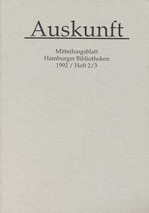 Seller image for Auskunft: Mitteilungsblatt Hamburger Bibliotheken, 12. Jahrgang, Heft 2/3. for sale by Fundus-Online GbR Borkert Schwarz Zerfa