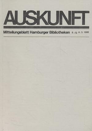 Imagen del vendedor de Auskunft: Mitteilungsblatt Hamburger Bibliotheken, 8. Jahrgang, Heft 3. a la venta por Fundus-Online GbR Borkert Schwarz Zerfa