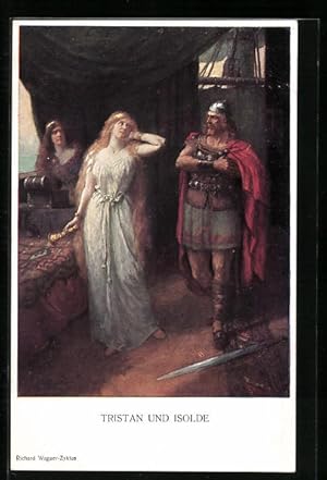 Bild des Verkufers fr Ansichtskarte Aus Tristan und Isolde, Szenenbild, Richard-Wagner-Zyklus zum Verkauf von Bartko-Reher