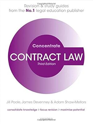 Immagine del venditore per Contract Law Concentrate: Law Revision and Study Guide venduto da WeBuyBooks