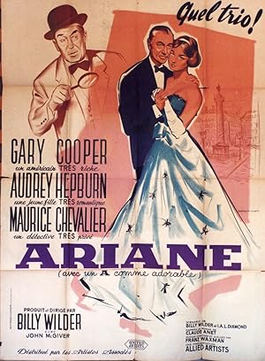"ARIANE (LOVE IN THE AFTERNOON)" Réalisé par Billy WILDER en 1957 avec Gary COOPER, Audrey HEPBUR...