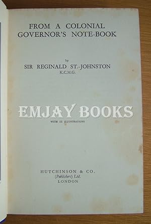 Immagine del venditore per From a Colonial Governor's Note-book venduto da EmJay Books