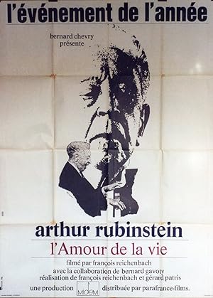 " ARTHUR RUBINSTEIN / L'AMOUR DE LA VIE" Réalisé par François REICHENBACH et Gérard PATRIS en 196...