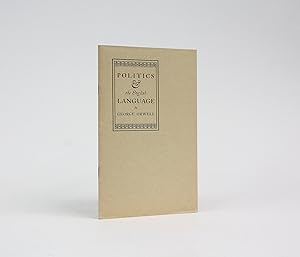 Immagine del venditore per POLITICS AND THE ENGLISH LANGUAGE venduto da LUCIUS BOOKS (ABA, ILAB, PBFA)