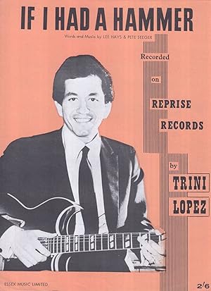 If I Had A Hammer Trini Lopez 1950s Sheet Music