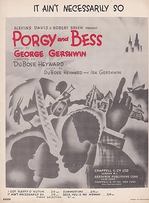 A Woman Is A Sometime Thing Porgy & Bess 1950s Sheet Music