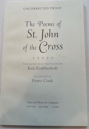 The Poems of St. John of the Cross: (Dual English/Spanish) (Uncorrected Proof)