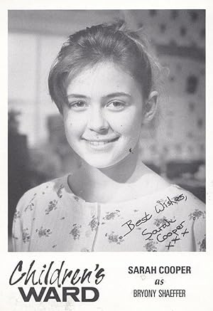 Seller image for Sarah Cooper as Bryony Shaeffer Childrens Ward TV Show Vintage Signed Cast Card for sale by Postcard Finder