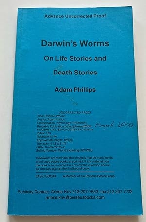 Bild des Verkufers fr Darwin's Worms: On Life Stories And Death Stories (Uncorrected Proof) zum Verkauf von Brenner's Collectable Books ABAA, IOBA