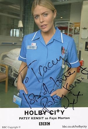 Seller image for Patsy Kensit as Faye Morgan BBC Holby City Hand Signed Cast Card for sale by Postcard Finder