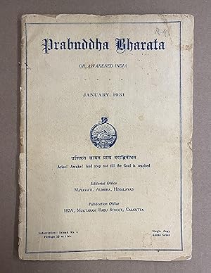 Immagine del venditore per Prabuddha Bharata, or Awakened India (January, 1931 - Volume XXXVI, Number 1) venduto da Fahrenheit's Books