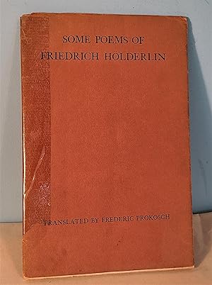 Imagen del vendedor de Some Poems of Friedrich Hölderlin a la venta por Berthoff Books