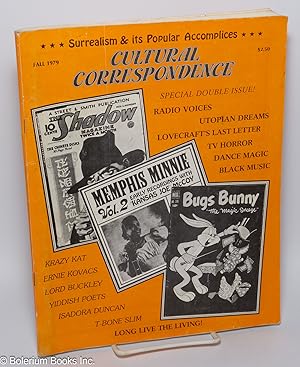 Immagine del venditore per Cultural Correspondence #10-11, Fall 1979 venduto da Bolerium Books Inc.
