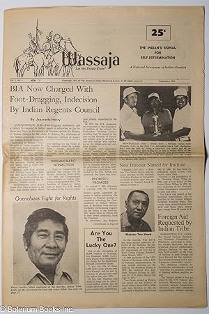 Wassaja, "Let My People Know;" A National Newspaper of Indian America. Vol. 2, No. 8, September 1974