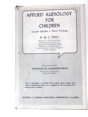 Image du vendeur pour Applied Audiology for Children mis en vente par World of Rare Books
