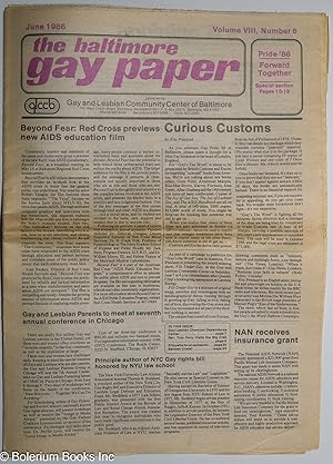 Seller image for The Gay Paper [aka Baltimore Gay Paper]: vol. 8, #6, June 1986: Beyond Fear: Red Cross previews new AIDS education film for sale by Bolerium Books Inc.