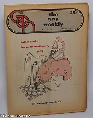 Seller image for GCN: Gay Community News; the gay weekly; vol. 3, #46, May 15, 1976: Father Ginder, Sexual Revolutionary for sale by Bolerium Books Inc.