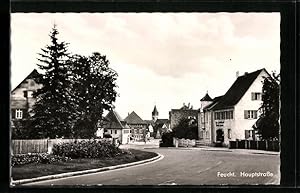 Bild des Verkufers fr Ansichtskarte Feucht, Hauptstrasse mit Bumen zum Verkauf von Bartko-Reher