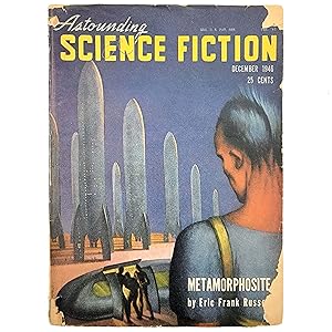 Immagine del venditore per Astounding Science Fiction, Vol. XXXVIII (38), No. 4 (December 1946) featuring Metamorphosite, For the Public, Hand of the Gods, The Impossible Pirate, Time Enough, and Bikini A and B. venduto da Memento Mori Fine and Rare Books