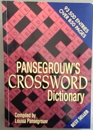 Imagen del vendedor de Pansegrouw's Crossword Dictionary a la venta por Chapter 1