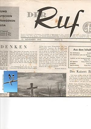 Der Ruf. Zeitung der deutschen Kriegsgefangenen in USA. [Original] Nr. 17. (15. November 1945).