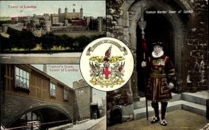 Immagine del venditore per Wappen Ansichtskarte / Postkarte London City, Tower of London, Traitors Gate, Yeoman Warder venduto da akpool GmbH