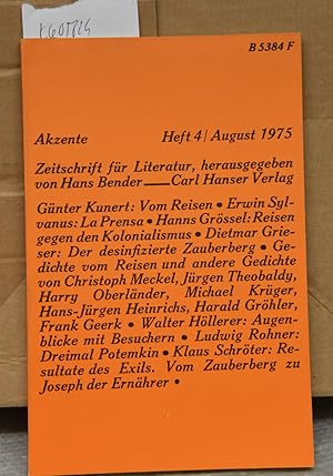 Akzente - Zeitschrift für Literatur 22. Jahrgang Heft 4/ August1975