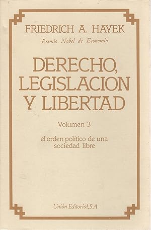 Bild des Verkufers fr Derecho, legislacin y libertad. Vol.III . zum Verkauf von Librera Astarloa