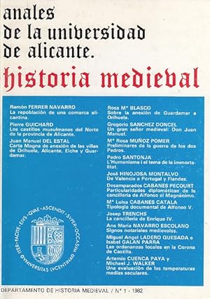 Imagen del vendedor de ANALES DE LA UNIVERSIDAD DE ALICANTE. HISTORIA MEDIEVAL 1 a la venta por Librera Vobiscum