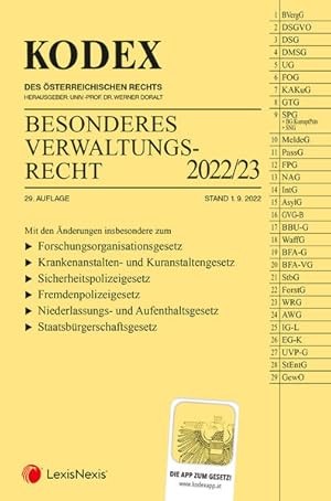 Immagine del venditore per KODEX Besonderes Verwaltungsrecht 2022/23 - inkl. App venduto da Studibuch