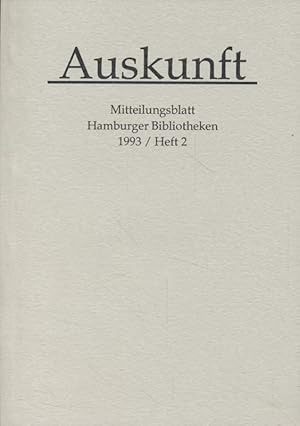 Seller image for Auskunft: Mitteilungsblatt Hamburger Bibliotheken, 13. Jahrgang, Heft 2. for sale by Fundus-Online GbR Borkert Schwarz Zerfa