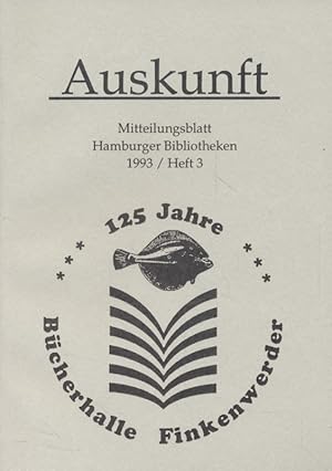 Seller image for Auskunft: Mitteilungsblatt Hamburger Bibliotheken, 13. Jahrgang, Heft 3. for sale by Fundus-Online GbR Borkert Schwarz Zerfa