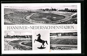 Ansichtskarte Hannover, Niedersachsenstadion, Mehrfachansicht