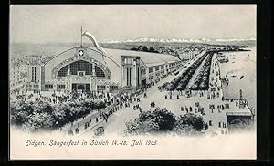 Ansichtskarte Zürich, Eidgenössisches Schützenfest 1905, Festhalle