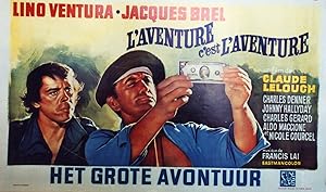 "L'AVENTURE C'EST L'AVENTURE" Réalisé par Claude LELOUCHE en 1972 avec Jacques BREL, Lino VENTURA...