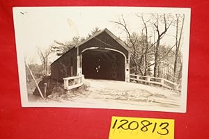Seller image for Covered Bridge Sawyers Crossing, Swanzy, New Hampshire Real Photo Post Card RPPC for sale by Princeton Antiques Bookshop
