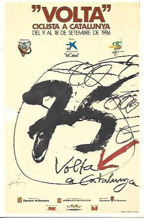 Seller image for POSTAL A2449: Cartel por Antoni Tapies para Volta a Catalunya 1986 for sale by EL BOLETIN