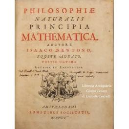 Bild des Verkufers fr Philosophiae naturalis principia mathematica. Auctore Isaaco Newtono, equite aurato. Editio ultima zum Verkauf von Libreria Antiquaria Giulio Cesare di Daniele Corradi