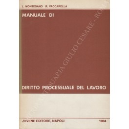 Immagine del venditore per Manuale di diritto processuale del lavoro venduto da Libreria Antiquaria Giulio Cesare di Daniele Corradi