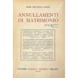 Bild des Verkufers fr Annullamenti di matrimonio zum Verkauf von Libreria Antiquaria Giulio Cesare di Daniele Corradi