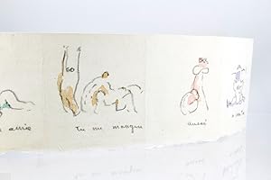 Frise constituée de 6 dessins originaux de Dorothea Tanning