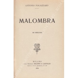 Seller image for Malombra for sale by Libreria Antiquaria Giulio Cesare di Daniele Corradi