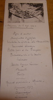 Menu. Dejeuner 6 Mai 1926.