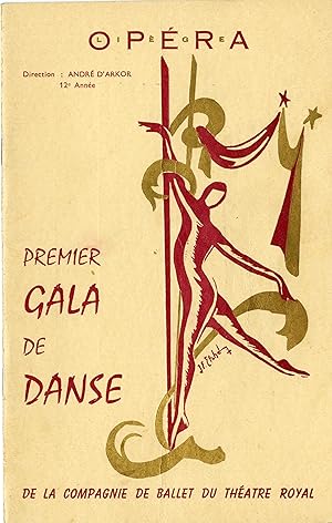 "PREMIER GALA DE DANSE de la Compagnie de Ballet du Théâtre Royal de Liège" Programme original 19...