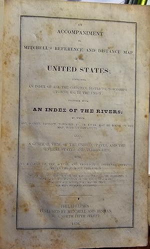 AN ACCOMPANIMENT TO MITCHELL'S REFERENCE AND DISTANCE MAP OF THE UNITED STATES; CONTAINING AN IND...