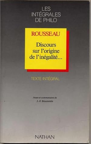 Image du vendeur pour Discours sur l'origine de l'ingalit mis en vente par Dmons et Merveilles