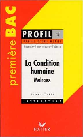 "La condition humaine" (1933) André Malraux : résumé personnages thèmes