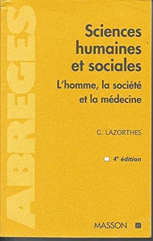 Sciences humaines et sociales : L'homme la société et la médecine