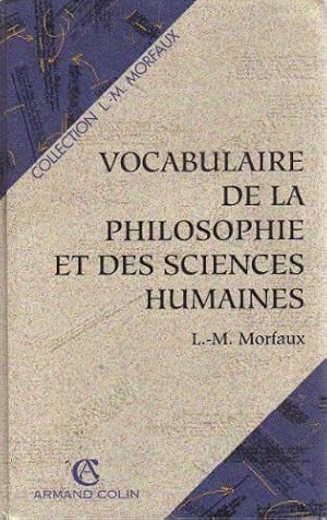 Vocabulaire de la philosophie et des sciences humaines